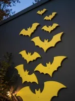 Halloween Bats Wall Decor Set – 10 Plywood Bats 15–60 cm