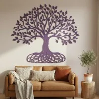 Set de décoration murale en contreplaqué « Arbre de vie » XXL (19 pièces)