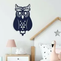 Décoration murale chouette en contreplaqué de bouleau – découpe ajourée