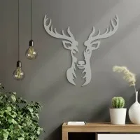 Deer Head Wall Decor – Birch Plywood – 40x42 cm