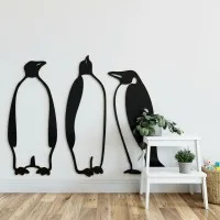 Décoration en bois - Pingouin (3 pièces) - Contreplaqué de bouleau