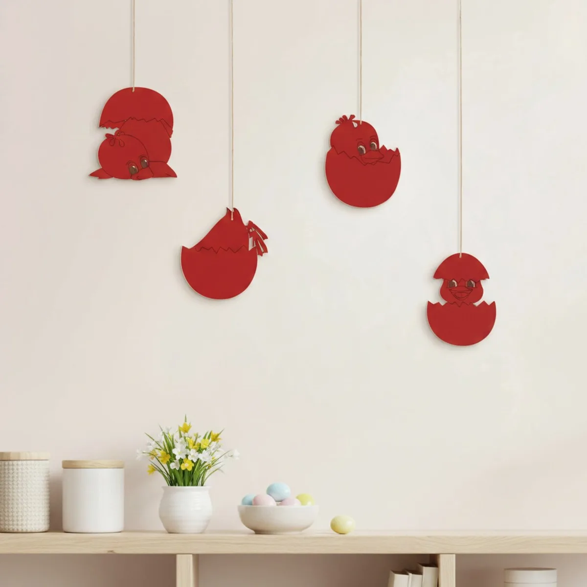 Easter Chicks in Birch Plywood (4 Pieces)