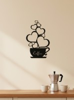Coffee Cup Wall Art with Heart Steam