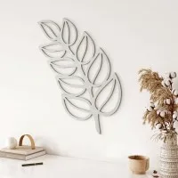 Blad wanddecoratie van berken multiplex – botanische laserdecoratie, 60 x 34 cm