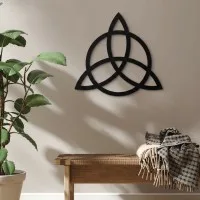 Plywood Wall Decor – Triquetra with Circle