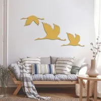 Flight of Cranes Wall Decor Set of 3 – Birch Plywood