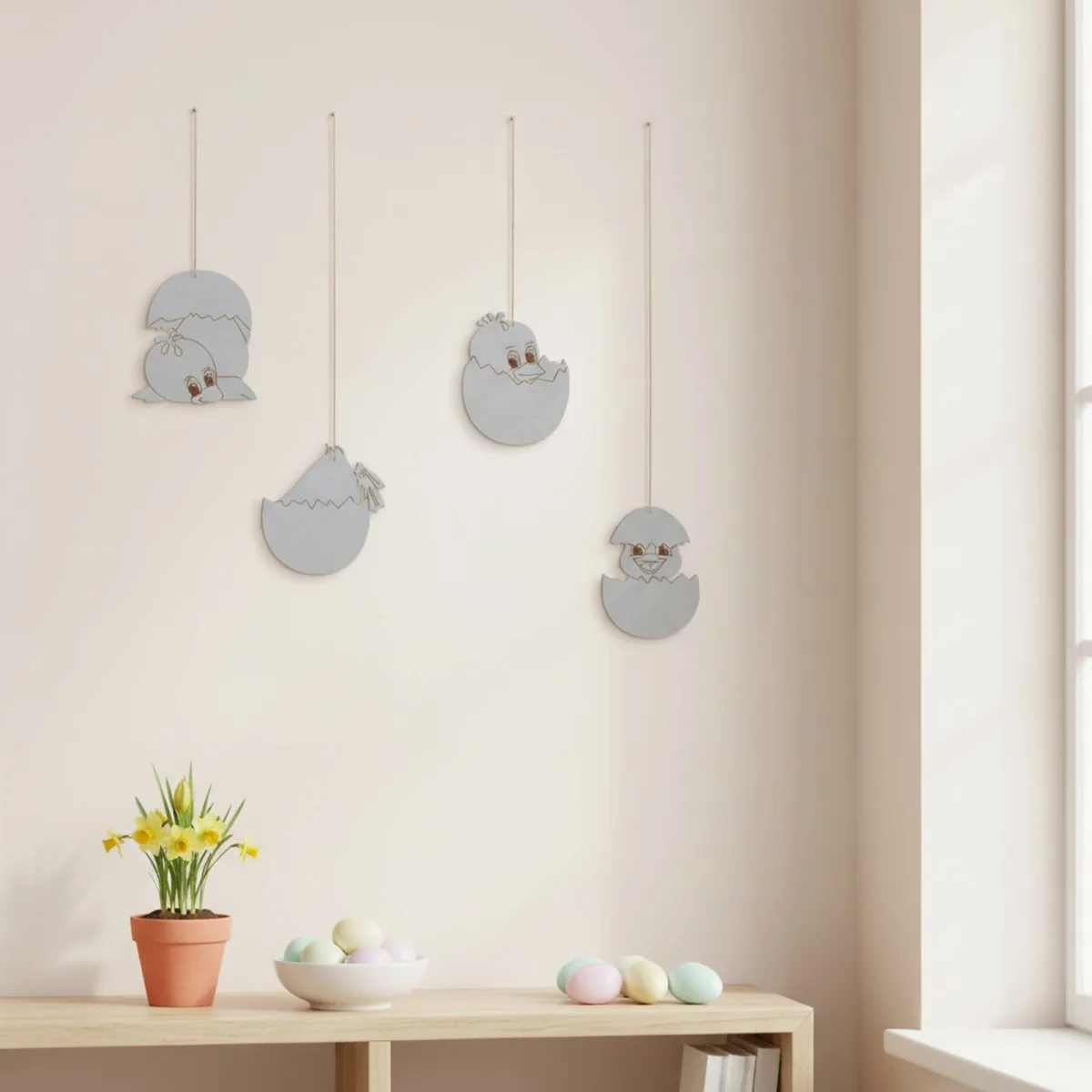 Easter Chicks in Birch Plywood (4 Pieces)
