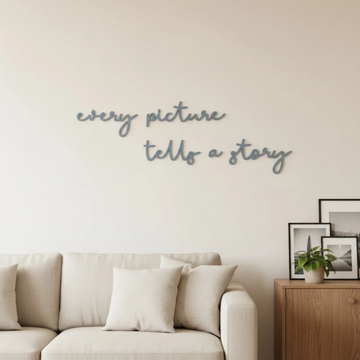 Birch Plywood Quote “Every Picture Tells a Story”