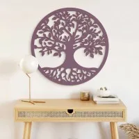 Décoration murale arbre de vie avec racines – contreplaqué de bouleau