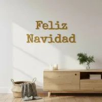 Feliz Navidad – Typemachine letters van berkenmultiplex (2 stukken)