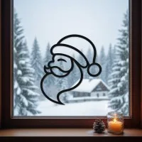Santa Profile Line Art Wall Decor – Birch Plywood