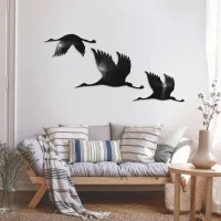 Flight of Cranes Wall Decor Set of 3 – Birch Plywood