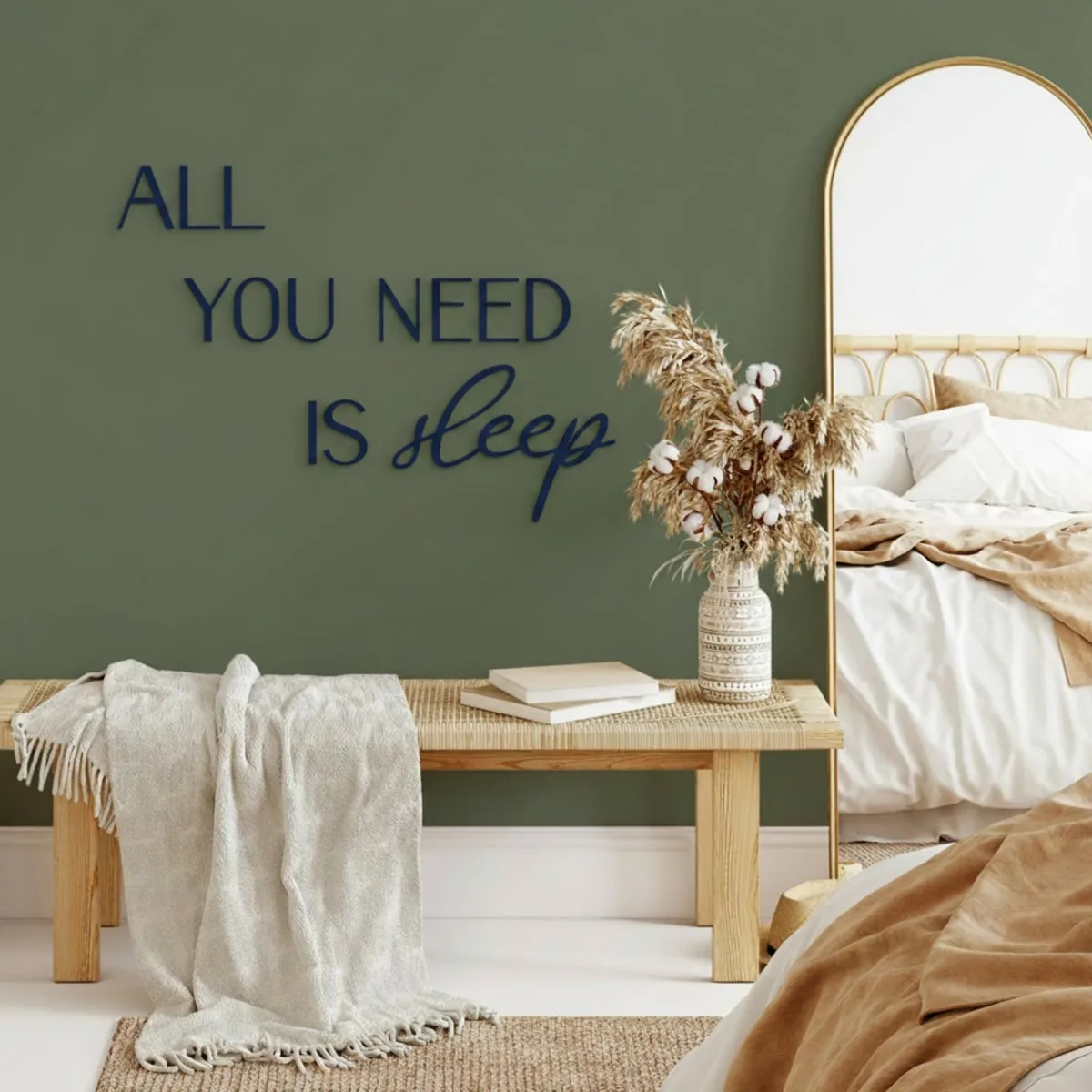 All You Need Is Sleep Wooden Wall Letters – Birch Plywood