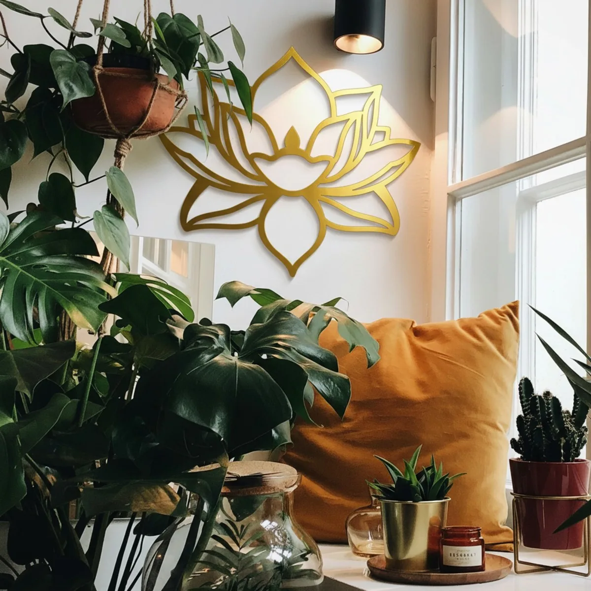 Lotus Flower Wall Decor – Openwork Design – Birch Plywood