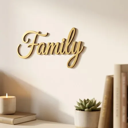 Family Plywood Wood Decor