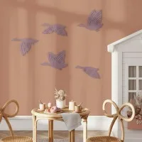 Décoration murale en contreplaqué de bouleau – Oies volantes, set de 5 pièces 88x60 cm
