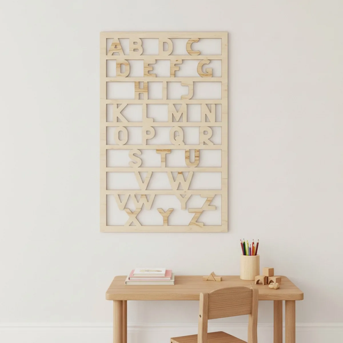 Birch Plywood Alphabet ABC – Nursery Wall Decor