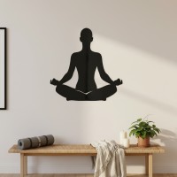 Seated Yoga Pose 01 Birch Plywood Wall Decor