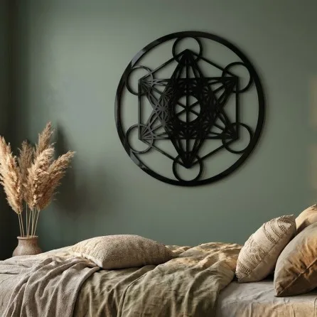 Ronde multiplex decoratie - Metatron's Cube