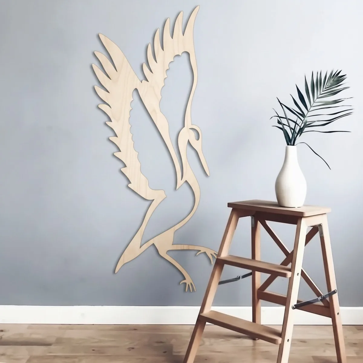 Multiplex decoratie - Staande kraanvogel