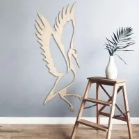 Multiplex decoratie - Staande kraanvogel