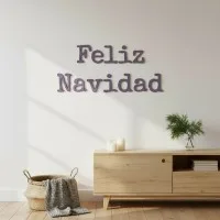 Feliz Navidad – Typemachine letters van berkenmultiplex (2 stukken)