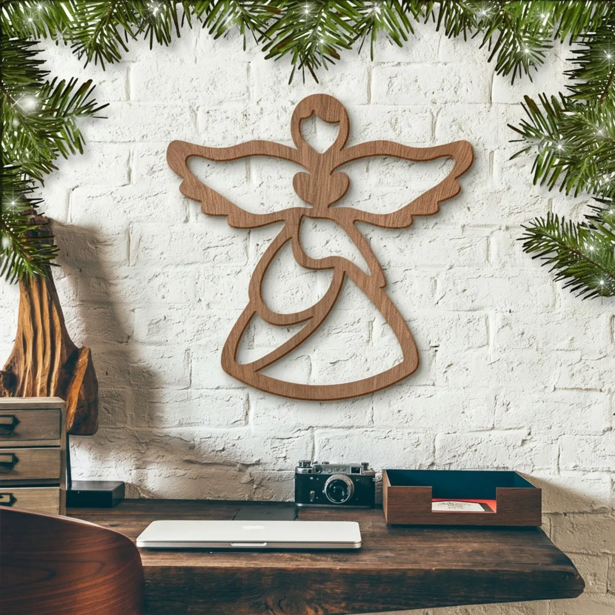 Décoration en bois - Ange - Contreplaqué de bouleau