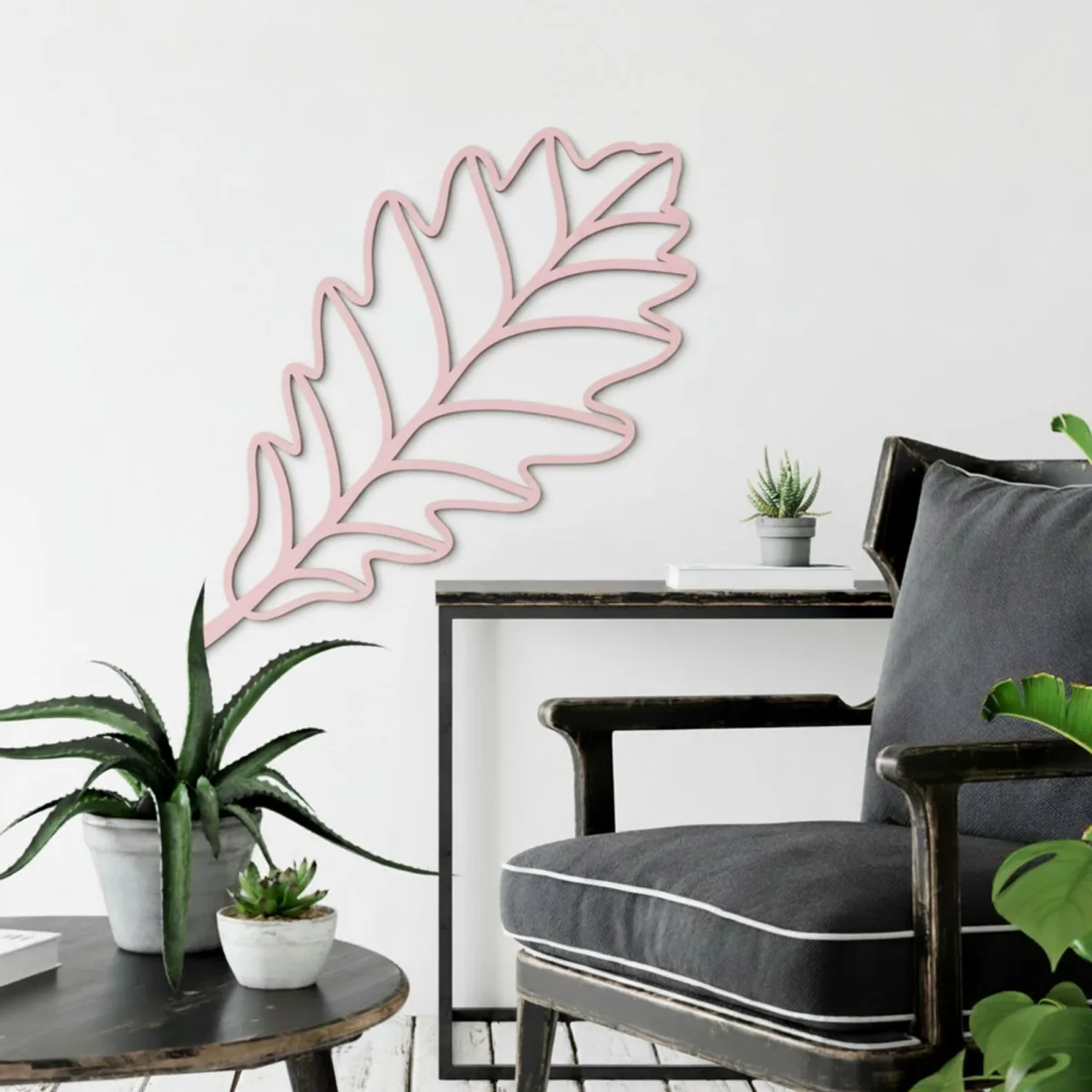 Birch plywood wall decoration - Oak leaf