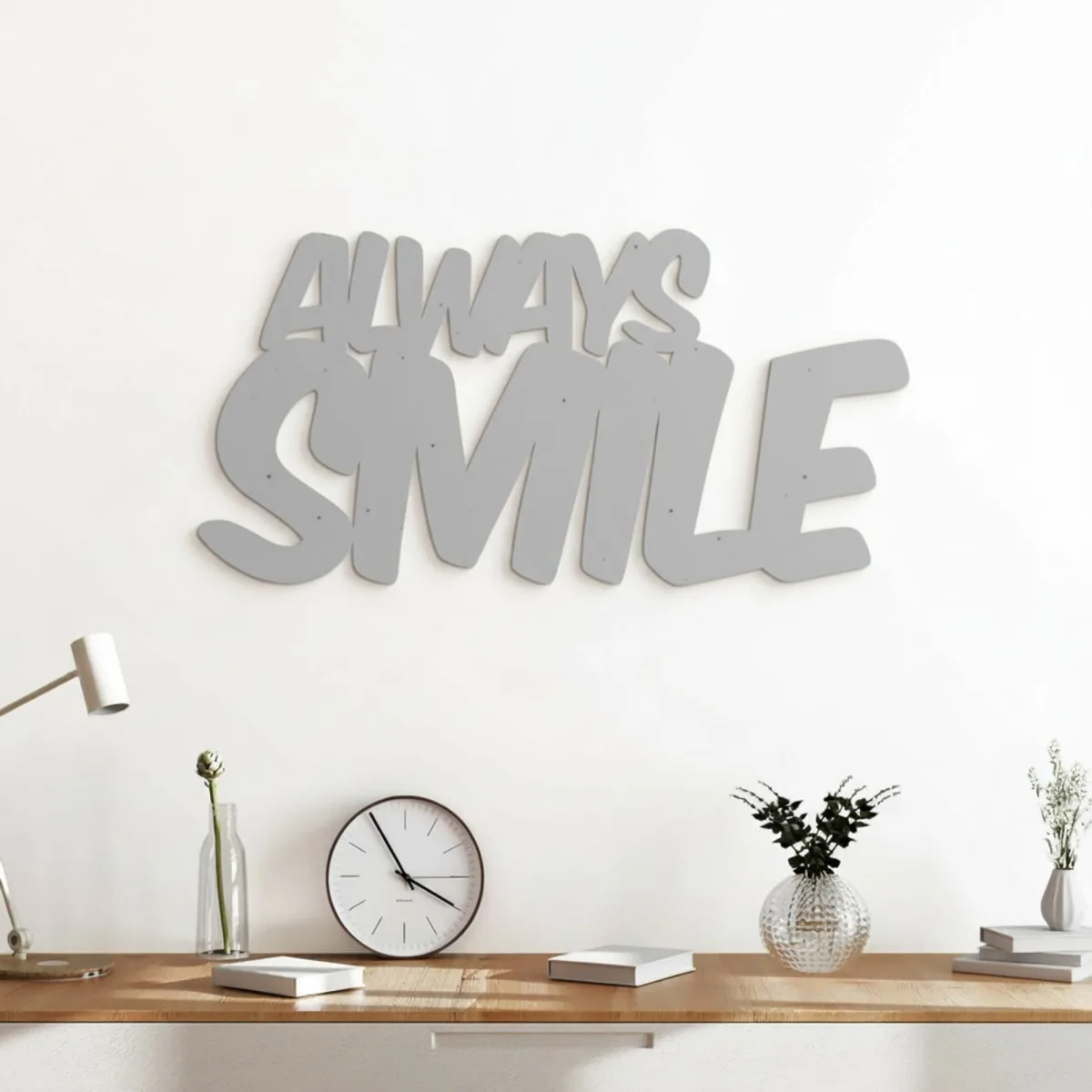 Always Smile – Graffiti-Buchstaben aus Birken-Sperrholz (2-teilig)