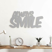 Always Smile – Graffiti-Buchstaben aus Birken-Sperrholz (2-teilig)