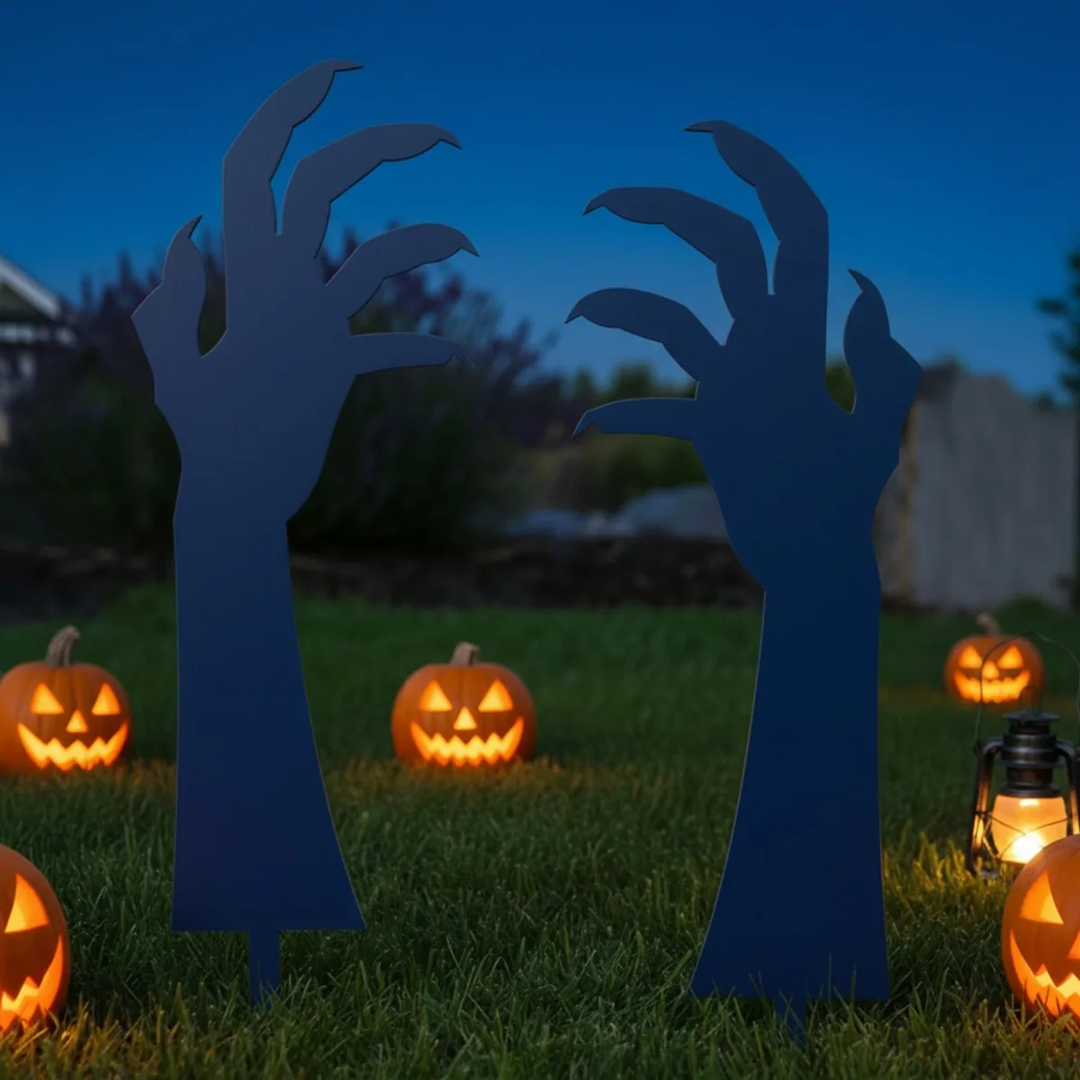 Halloween zombie handen tuindecoratie – set van 2 grijpende handen 45 cm