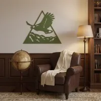 Décoration en bois contreplaqué Aigle au-dessus des montagnes