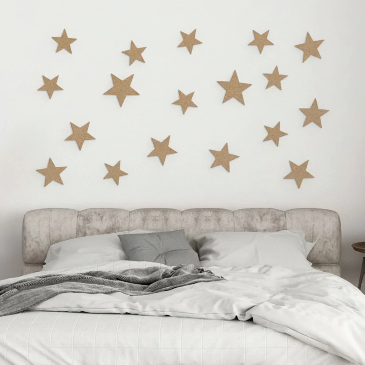 3D Star Decor Set for a Child's Room | Bedroom - Birch Plywood