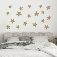 3D Star Decor Set for a Child's Room | Bedroom - Birch Plywood