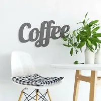 Coffee Script Wood Letters - Kitchen Wall Decor