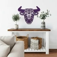Wooden Origami Bull - Birch Plywood Wall Decor