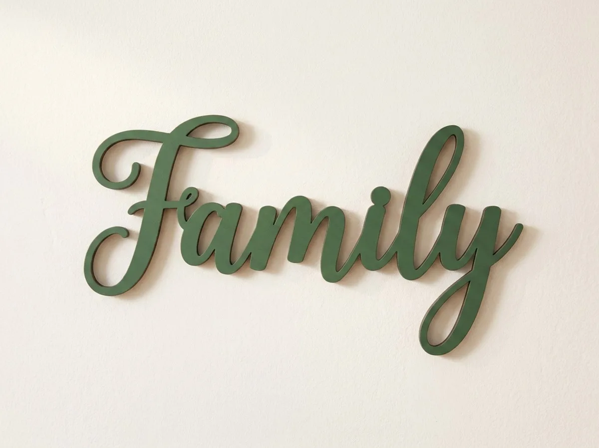 Family Plywood Wood Decor