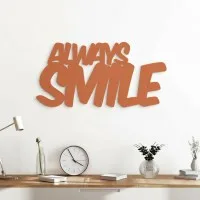 Always Smile – Graffiti-Buchstaben aus Birken-Sperrholz (2-teilig)