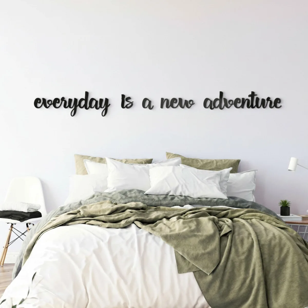 Plywood wall decor – Every day is a new adventure