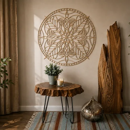 Mandala Lotus Wall Panel