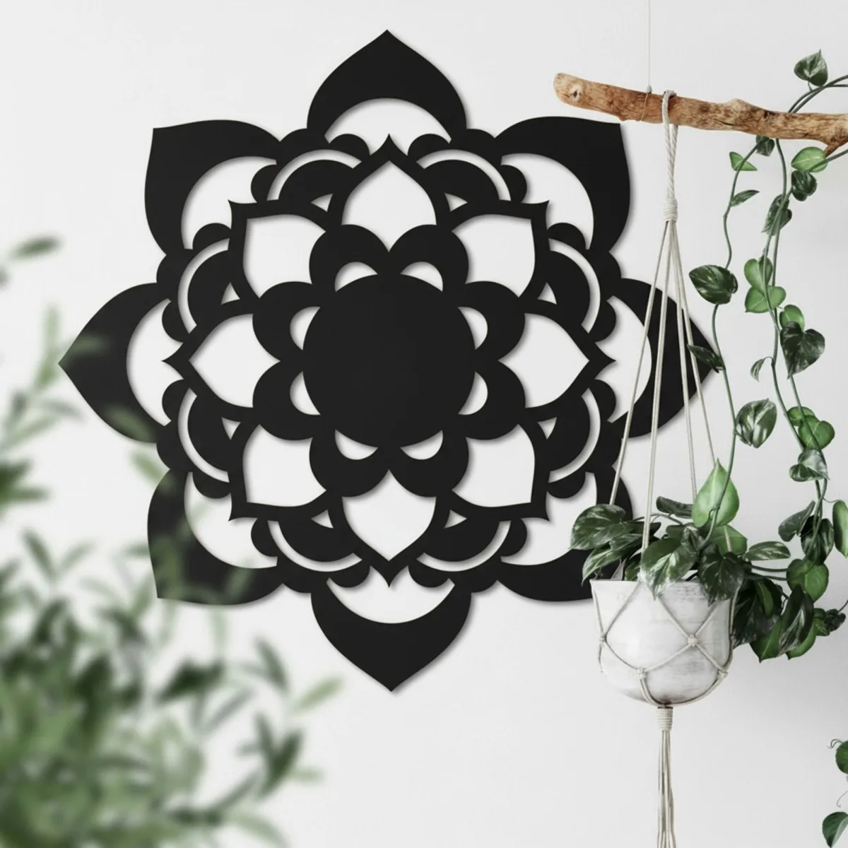 Mandala Lotus – Décoration murale en contreplaqué de bouleau