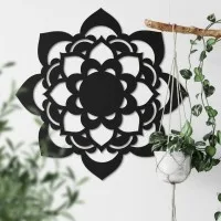 Mandala Lotus – Décoration murale en contreplaqué de bouleau