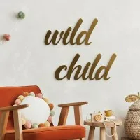 Birch Plywood Wooden Wall Decor – Wild Child 35x30 cm