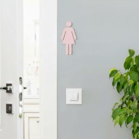 Birch Plywood Restroom Sign — WC Pictogram
