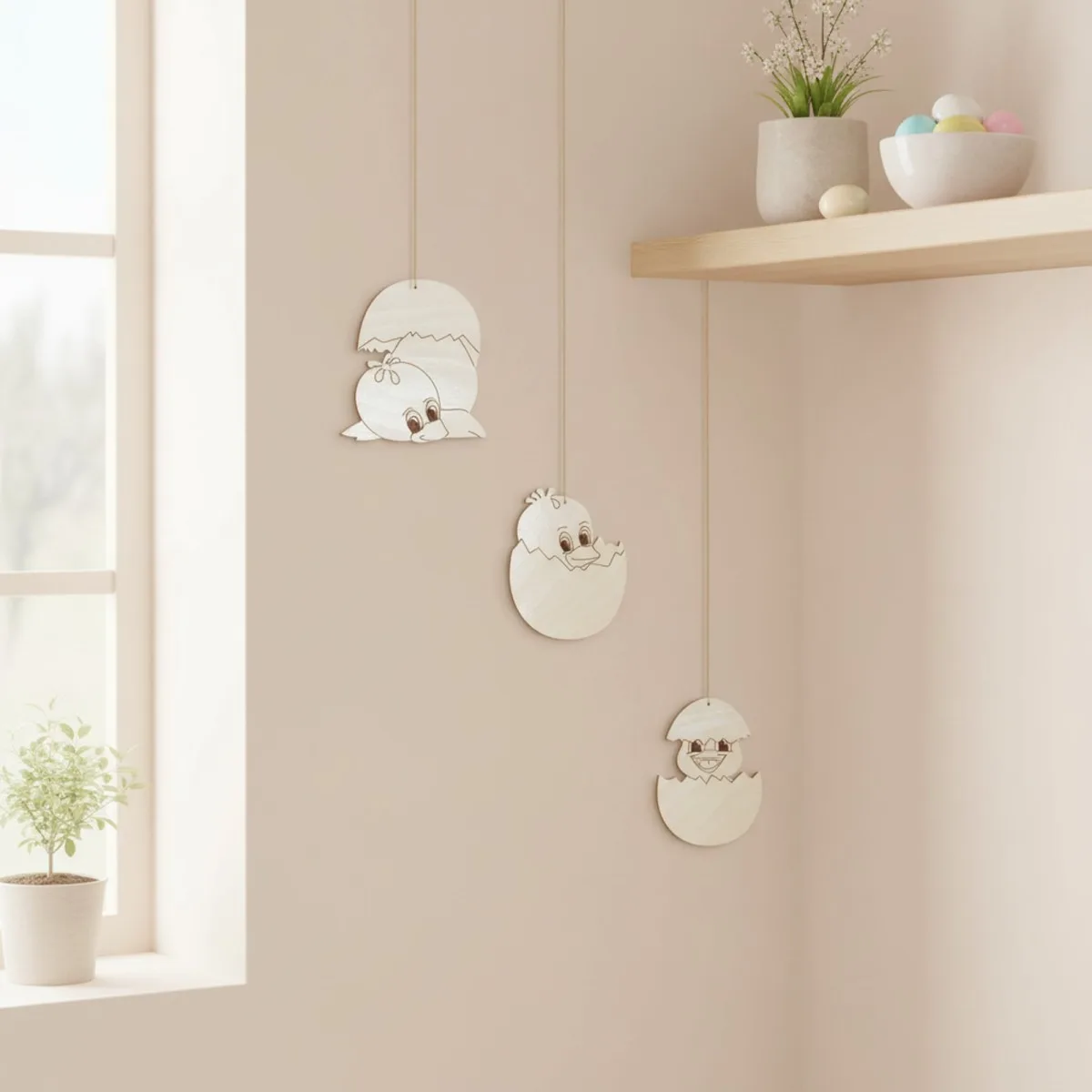 Easter Chicks in Birch Plywood (4 Pieces)