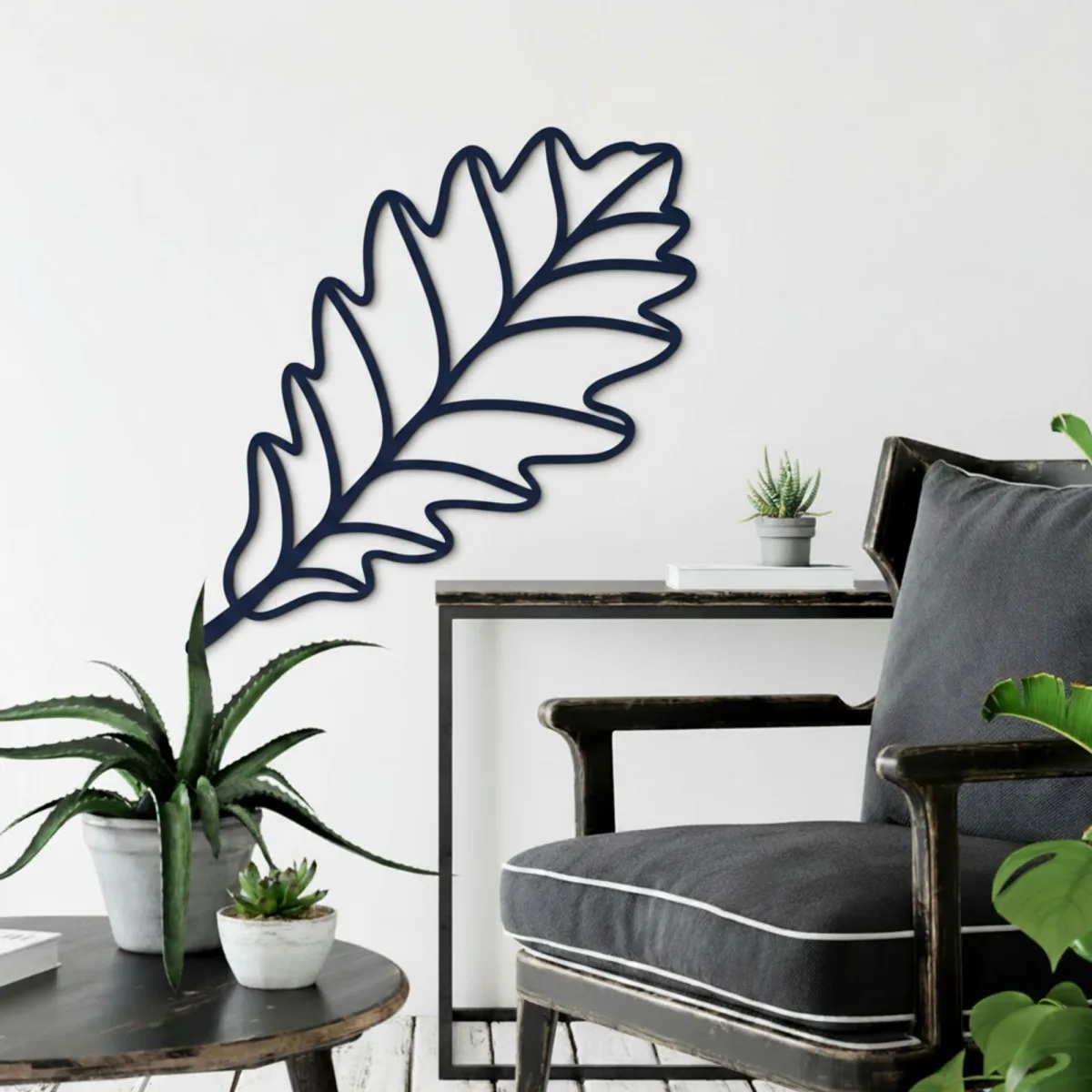 Birch plywood wall decoration - Oak leaf