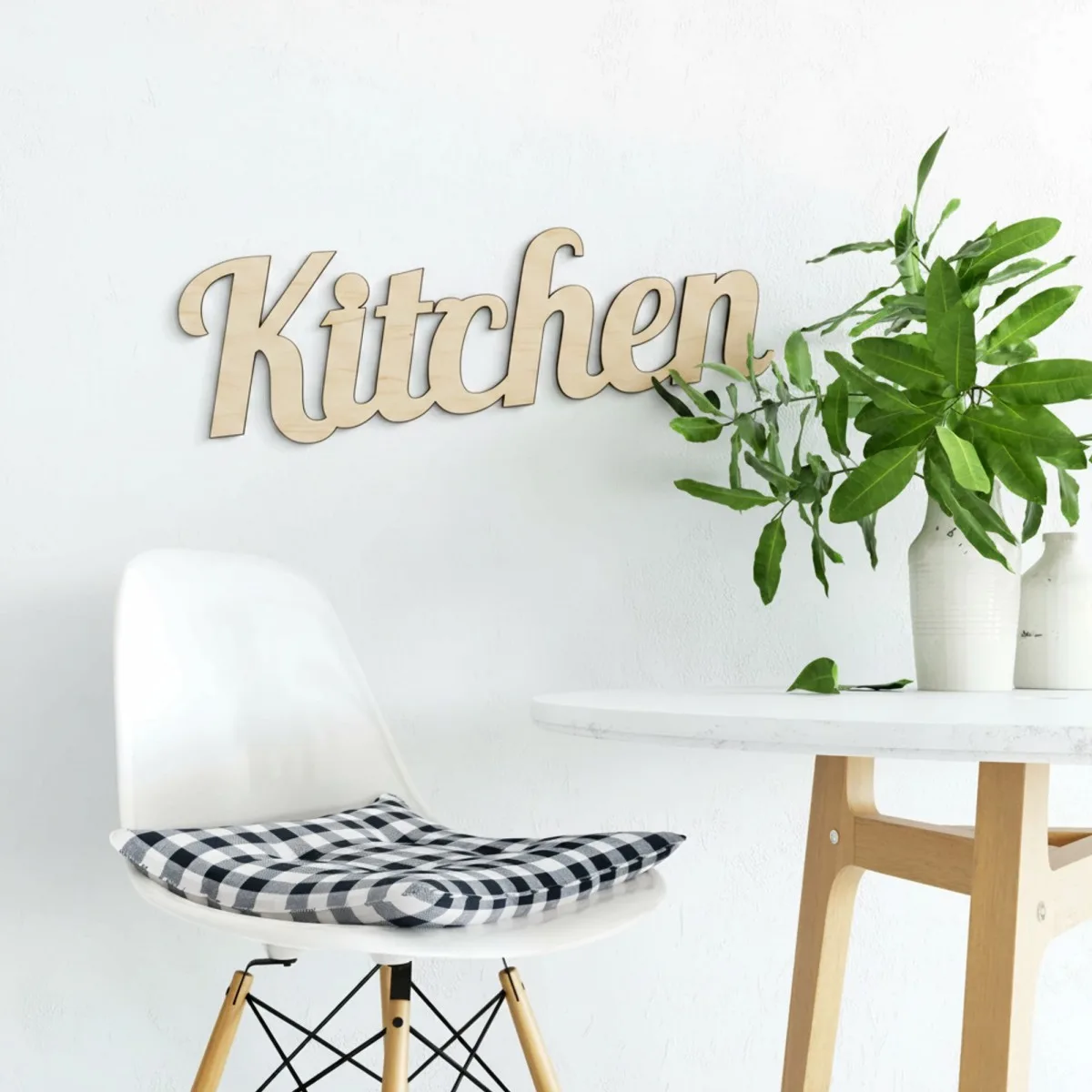 Coffee Script Wood Letters - Kitchen Wall Decor