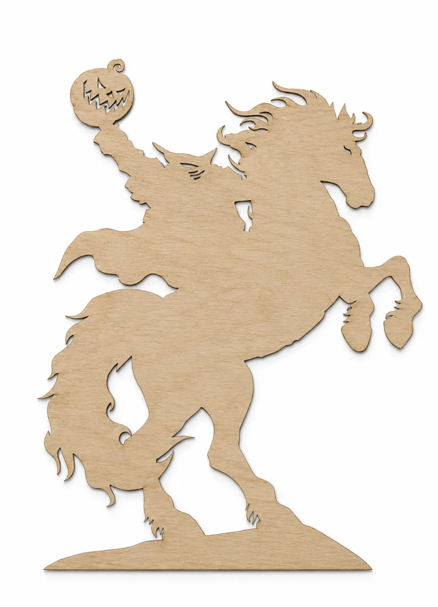 Wooden Headless Horseman Silhouette
