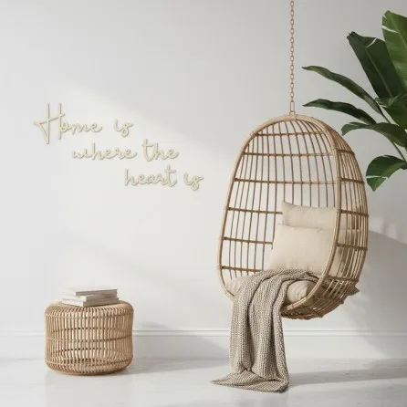 Wooden wall letters - Birch Plywood - Home is where the heart is (6 parts)