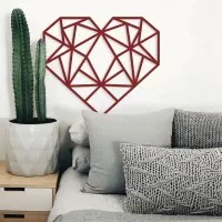 Origami Heart Wall Decor – Birch Plywood – 3 Sizes